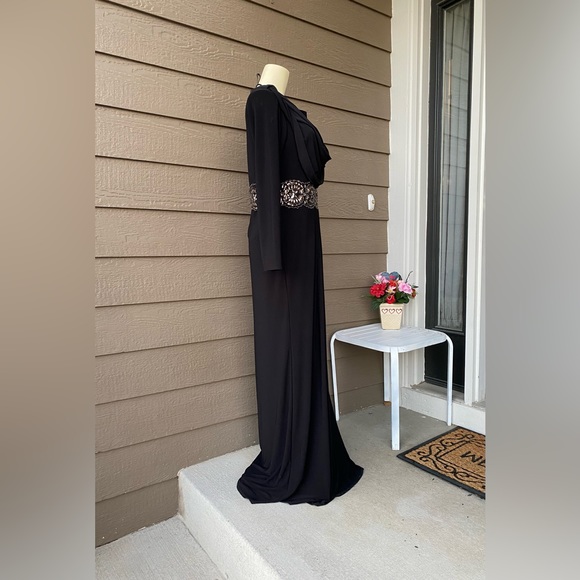 Alex Evenings Elegant Prom Dress Long sleeve Embellished Beaded Sequined - Picture 5 of 15